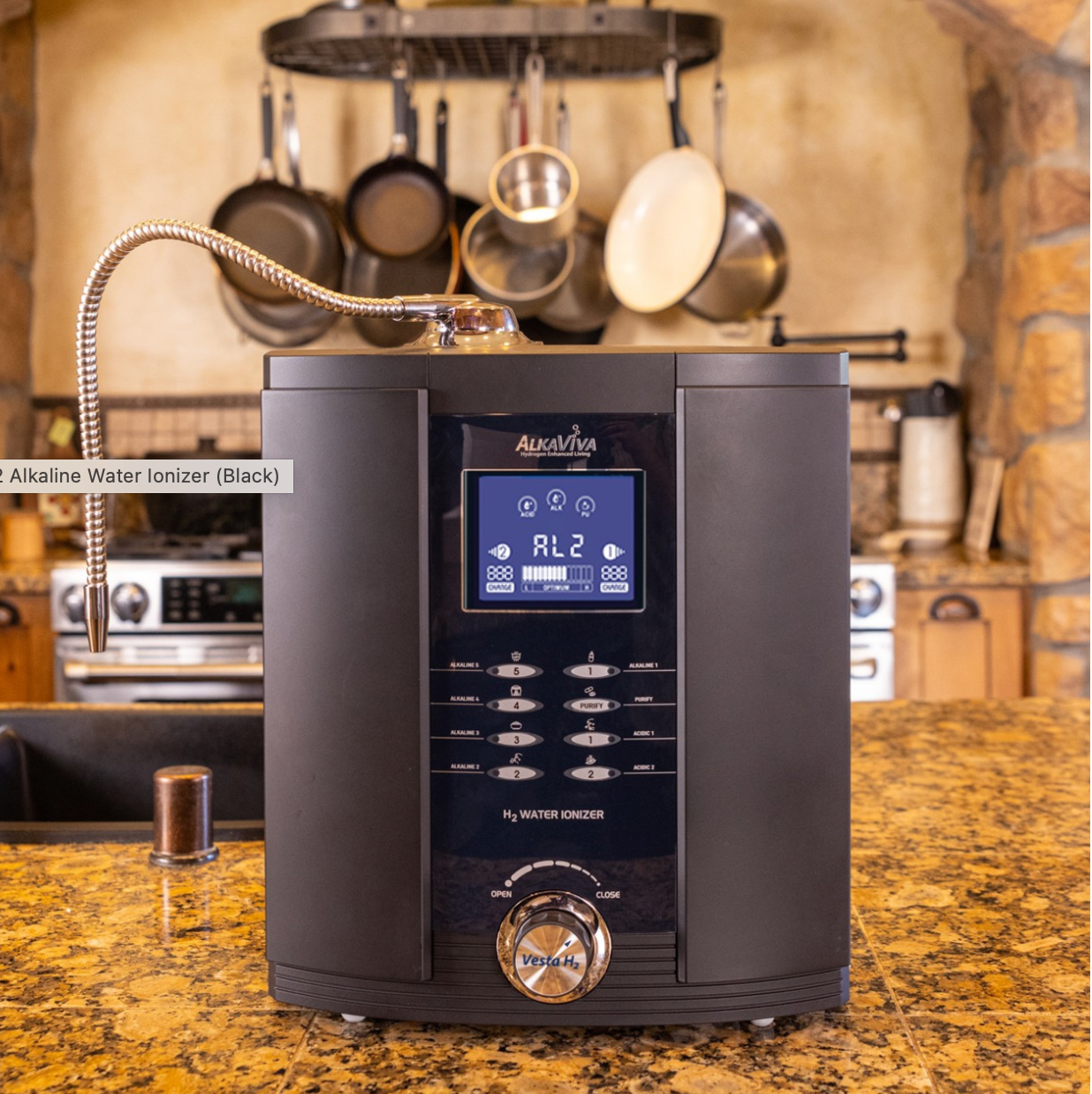 Vesta H2 Alkaline Water Ionizer with hydrogen filter