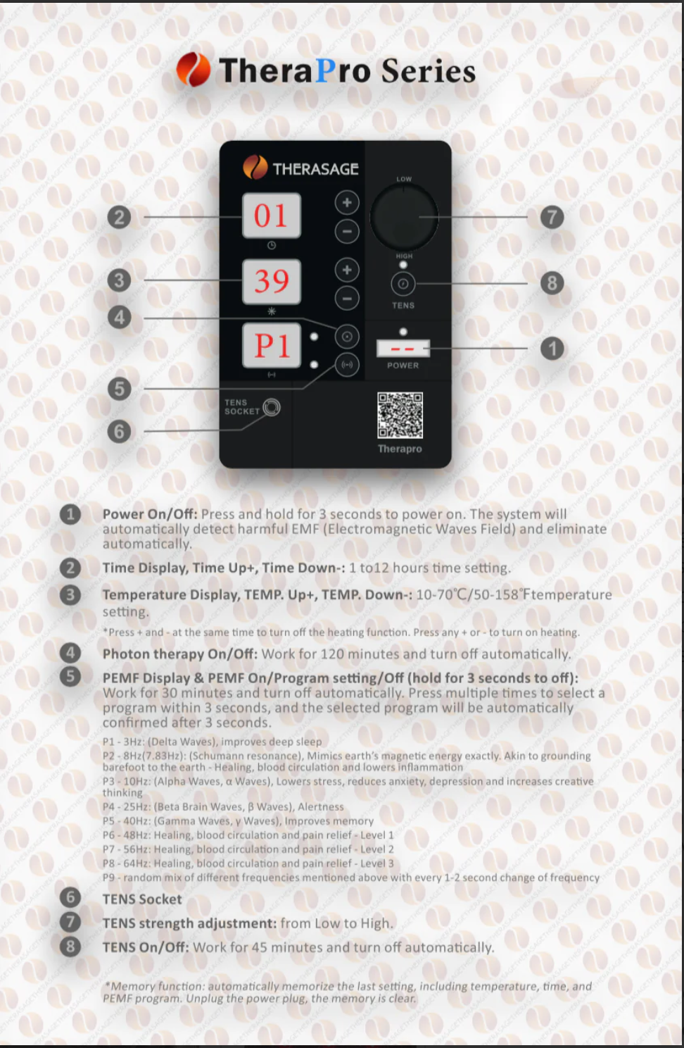 TheraPro PEMF Infrared / Red Light Pad- regular