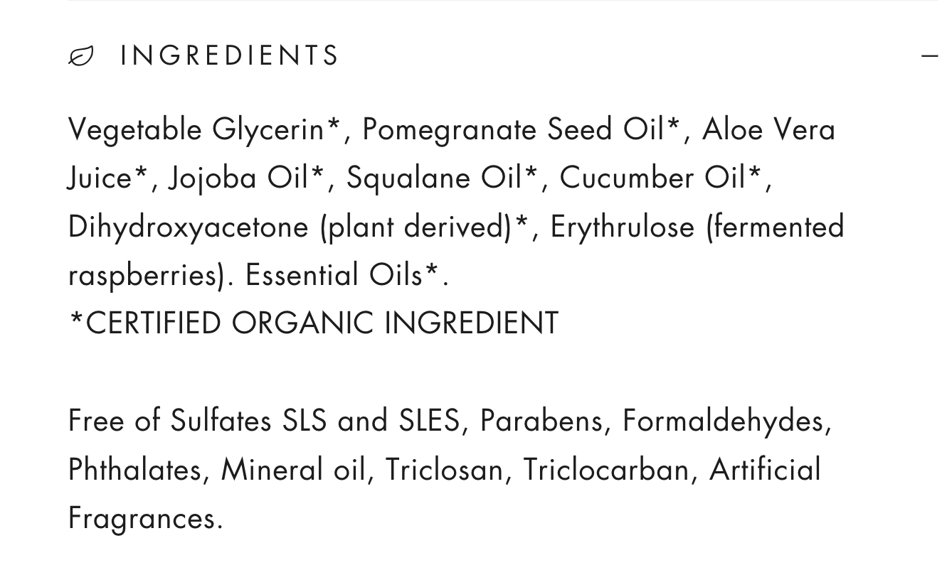 Organic Self Tanning Drops