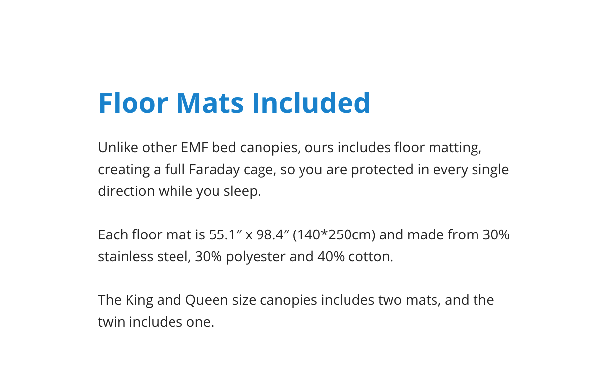 Faraday Bed Canopy EMF Protection
