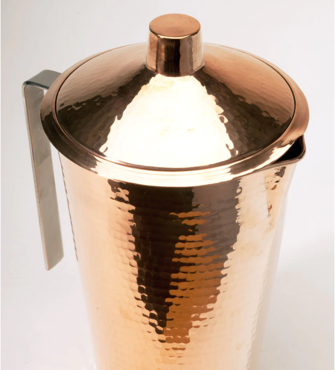 Copper Water Pitcher with Lid