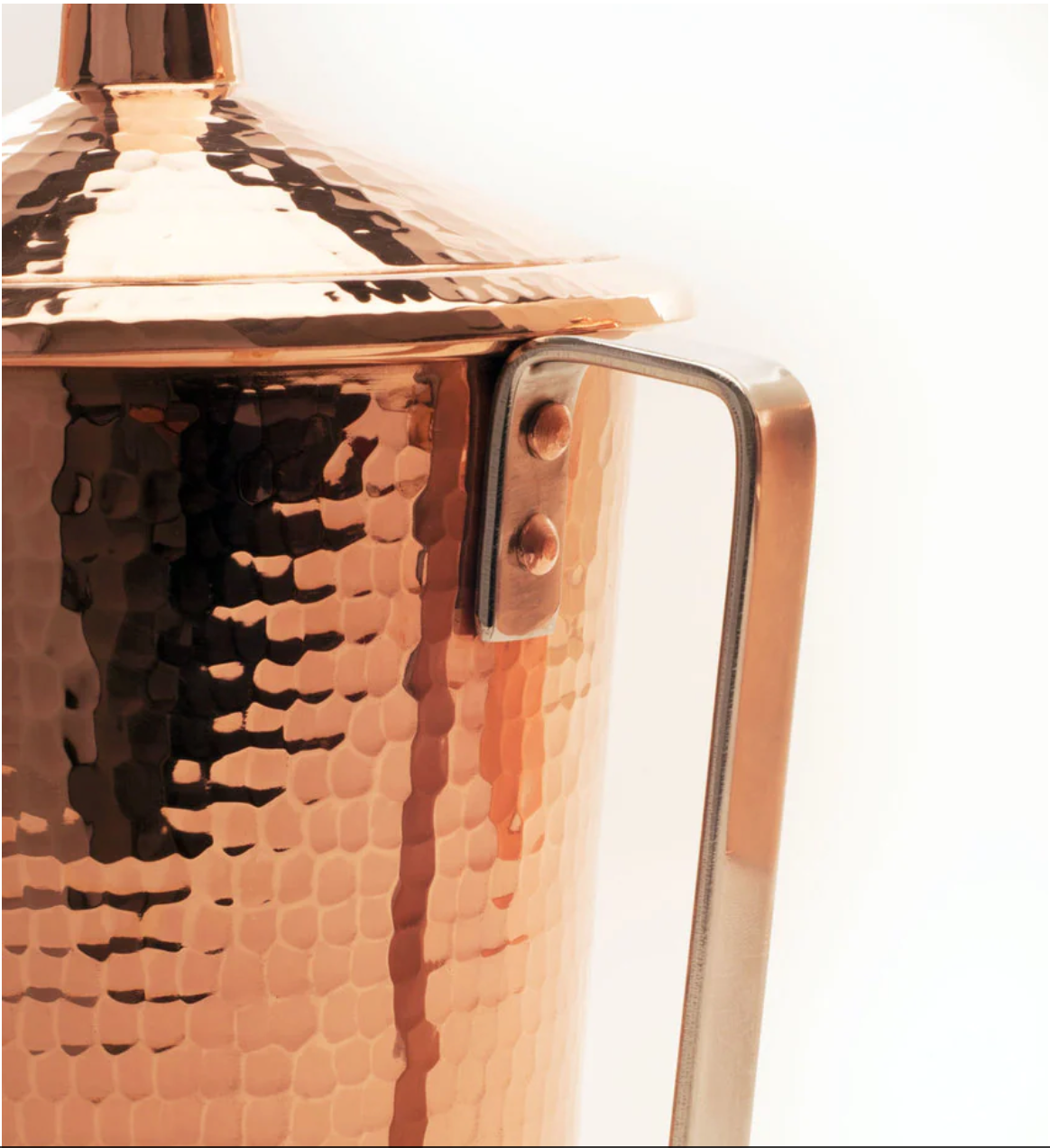 Copper Water Pitcher with Lid