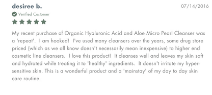 Organic Hyaluronic Acid Facial Cleanser
